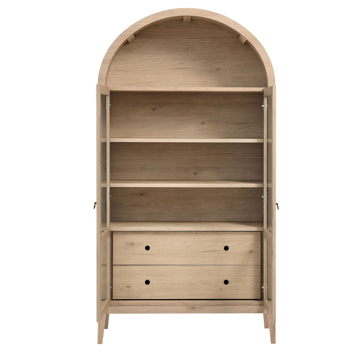 Nolan 74" Tall Arched Storage Display Cabinet