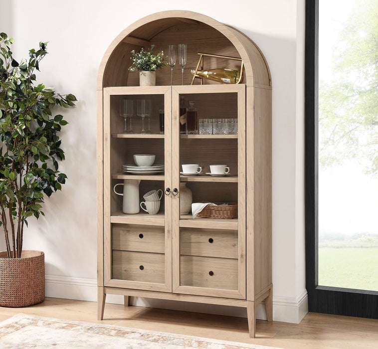 Nolan 74" Tall Arched Storage Display Cabinet