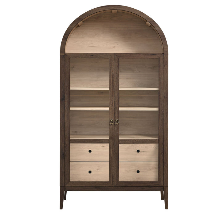 Nolan 74" Tall Arched Storage Display Cabinet