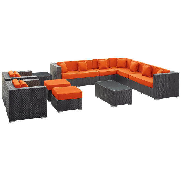 Cohesion 11 Piece Outdoor Patio Sectional Set