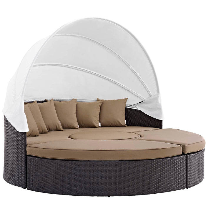 Quest Wicker Rattan Outdoor Patio Canopy Sectional Daybed