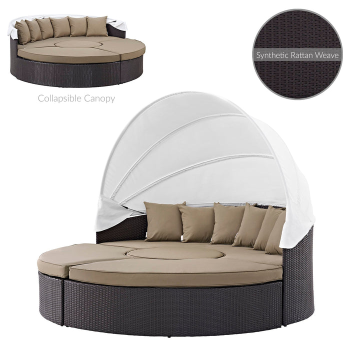 Quest Wicker Rattan Outdoor Patio Canopy Sectional Daybed