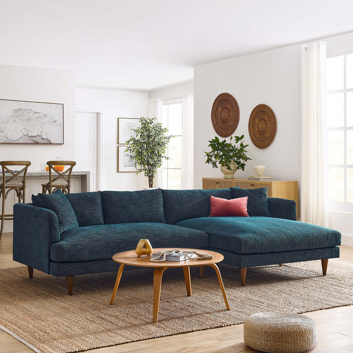 Zoya Right-Facing Down Filled Overstuffed Right Sectional Sofa