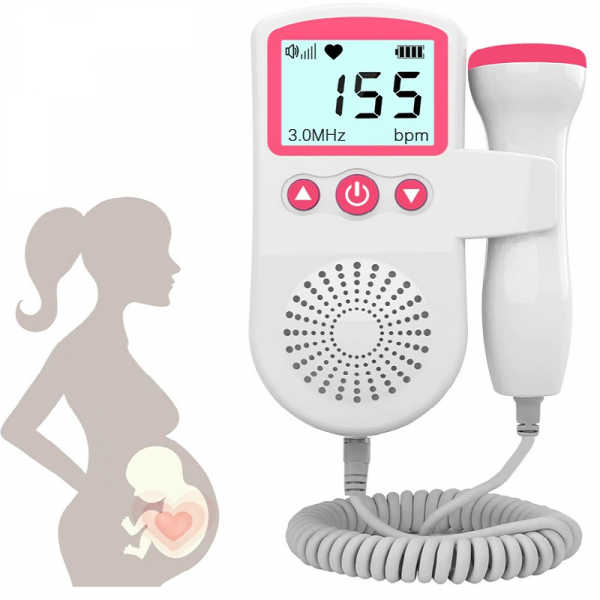 At-Home Fetal Doppler with LCD Display and 3MHz Probe