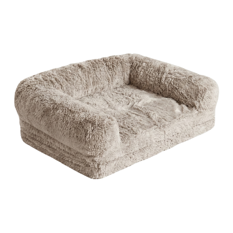 Foldable Pet Bed with Memory Foam Base and Wide Sleeping Area