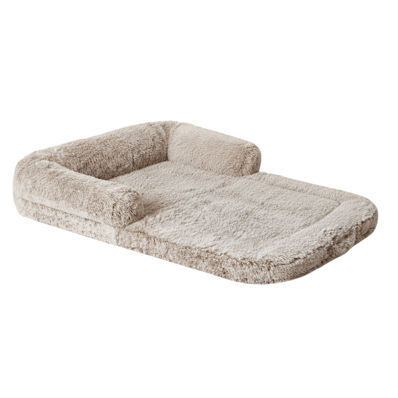 Foldable Pet Bed with Memory Foam Base and Wide Sleeping Area