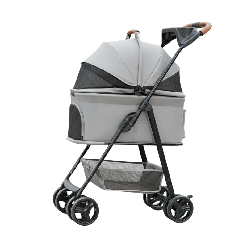 Folding Pet Stroller for Small Dogs and Cats with Carrier Function