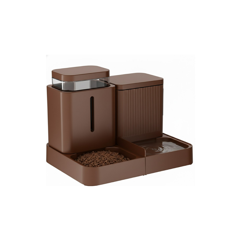 Gravity Pet Feeder and Water Dispenser 2 in 1, 0.8 Gallon x 2