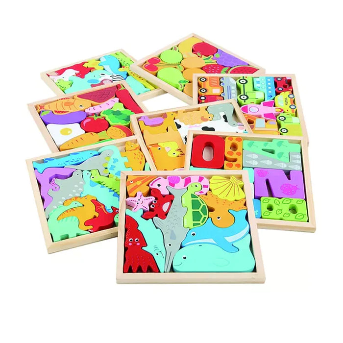 Colorful Shape Puzzle, Engaging Learning Tool (2+1 FREE)