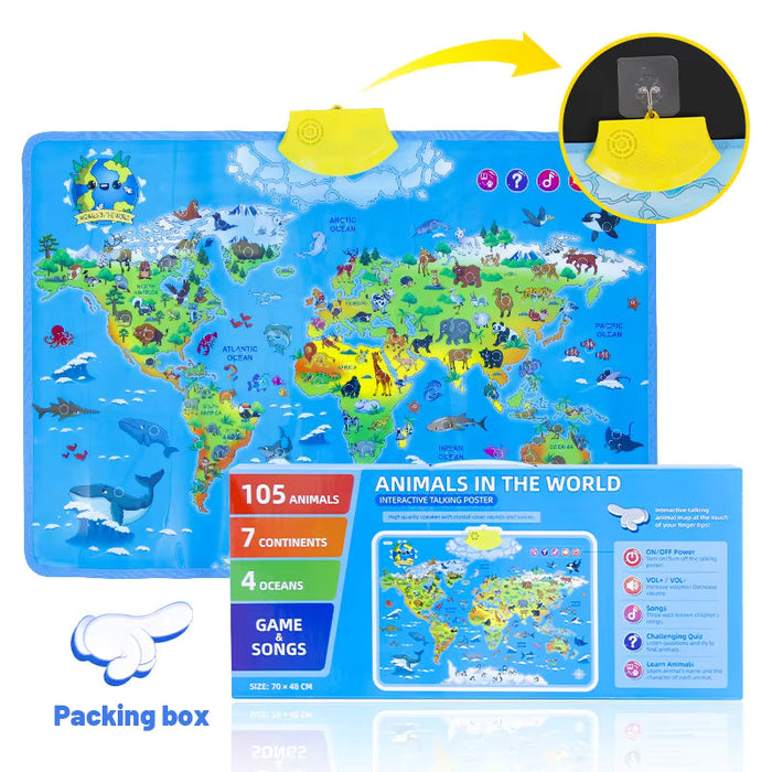 Interactive Learning Tool, Engaging Animal World Map