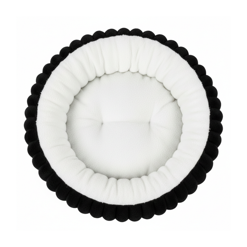 Heated Donut Pet Bed with Adjustable Temperature and Timed Warming