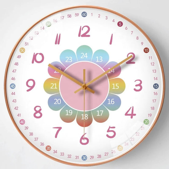 Educational Wall Clock, Independent and Quiet