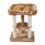 Indoor Cat Tree Tower with Sisal Scratcher, Bed and Hammock