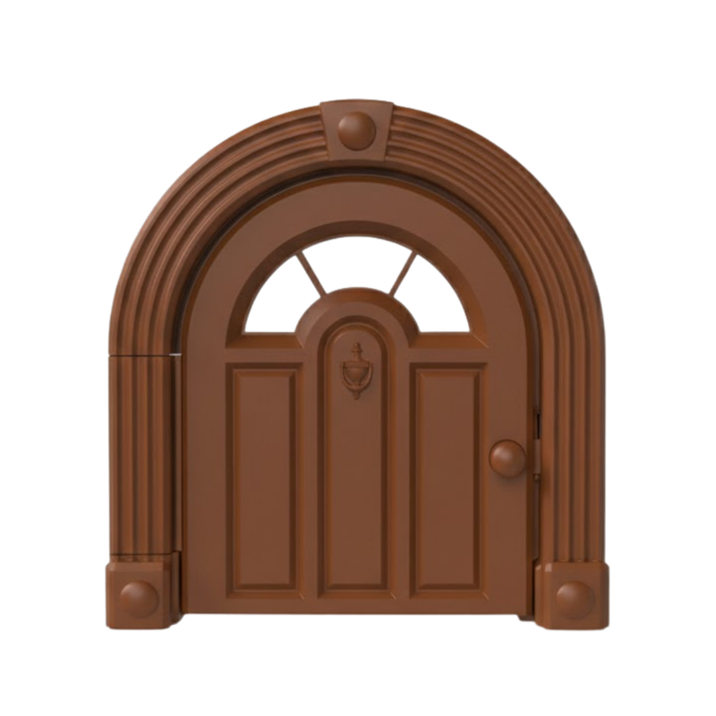 Cat Interior Door Pass-Through with Closeable No-Flap Opening