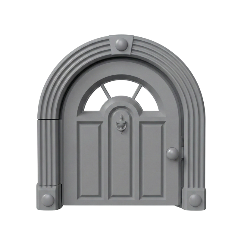 Cat Interior Door Pass-Through with Closeable No-Flap Opening