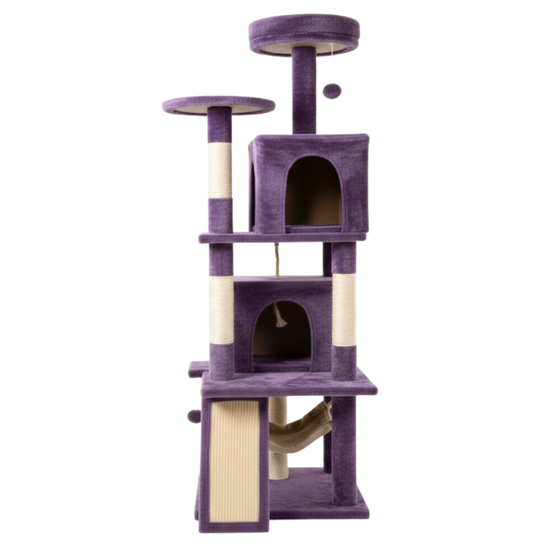 Large Cat Tree Tower with Multi-Stage Condo and Scratching Posts