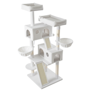 Large Indoor Cat Tree Tower with Plush Perches and Scratching Posts