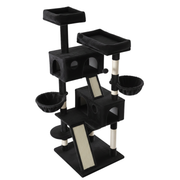 Large Indoor Cat Tree Tower with Plush Perches and Scratching Posts