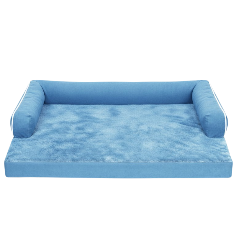 Large Pet Bed with Memory Foam, Bolstered Sides, and Removable Cover