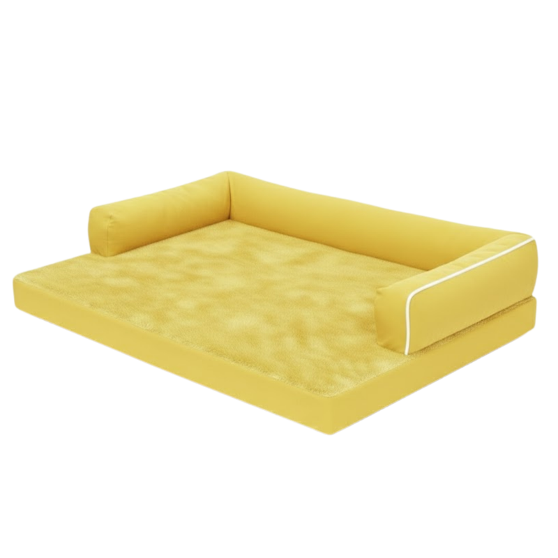 Large Pet Bed with Memory Foam, Bolstered Sides, and Removable Cover