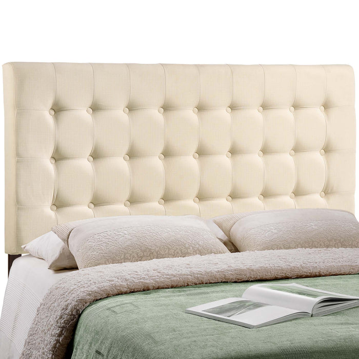 Tinble Upholstered Fabric Queen Headboard