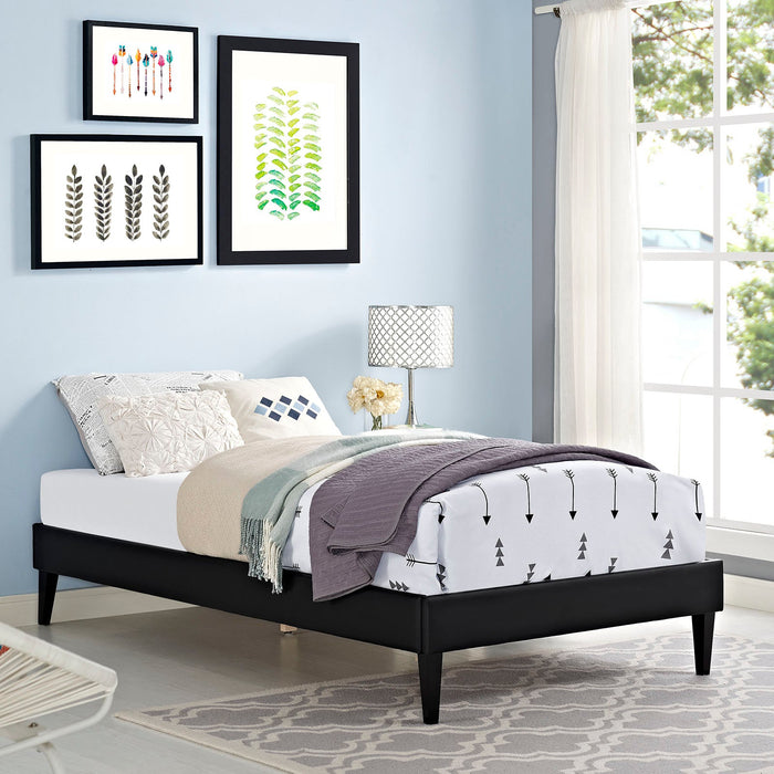 Sharon Fabric Bed Frame with Squared Tapered Legs