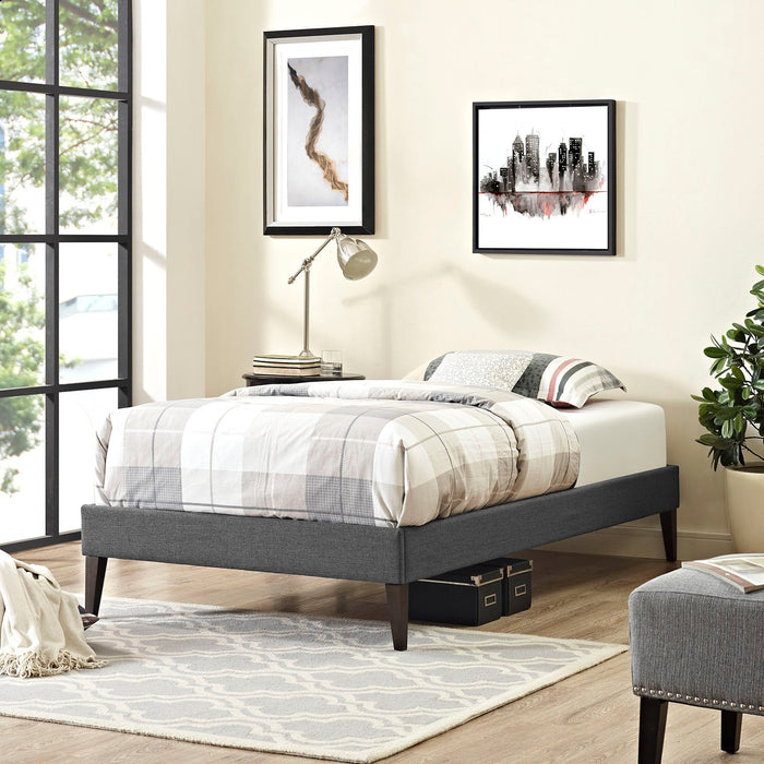 Sharon Fabric Bed Frame with Squared Tapered Legs