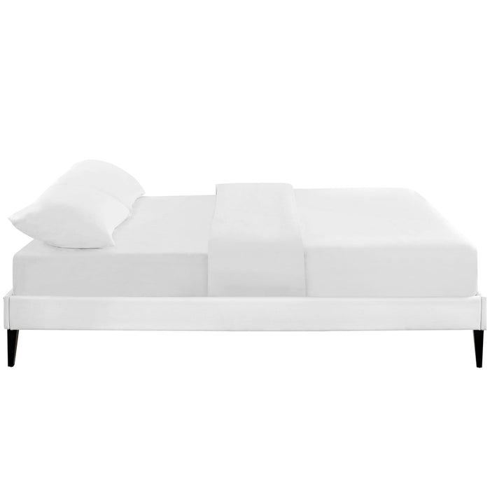 Sharon Fabric Bed Frame with Squared Tapered Legs