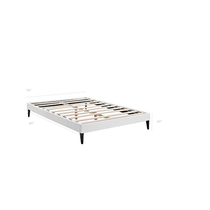 Sharon Fabric Bed Frame with Squared Tapered Legs