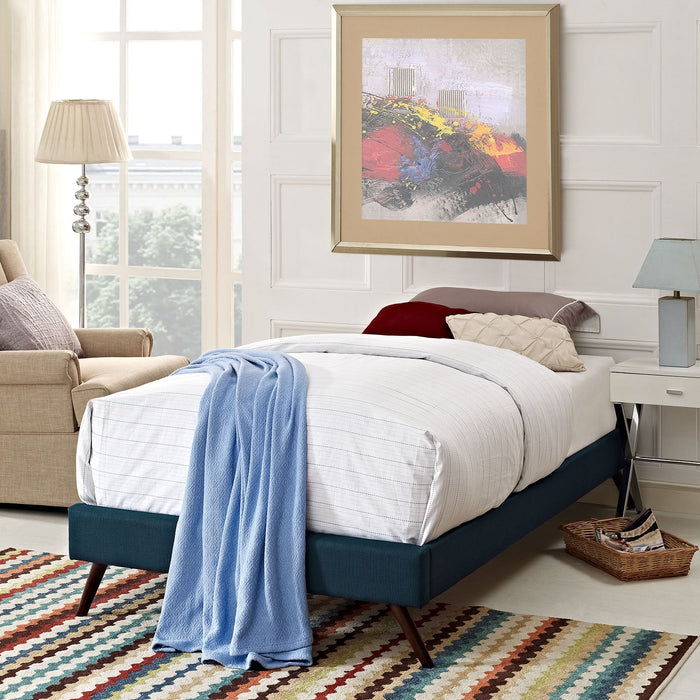 Helen Fabric Bed Frame with Round Splayed Legs