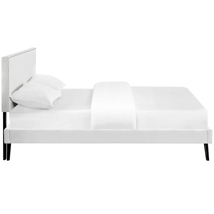 Phoebe Platform Bed with Round Splayed Legs