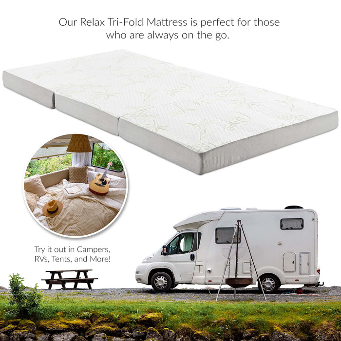 Relax 25 x 75 x 4 Tri-Fold Mattress Topper