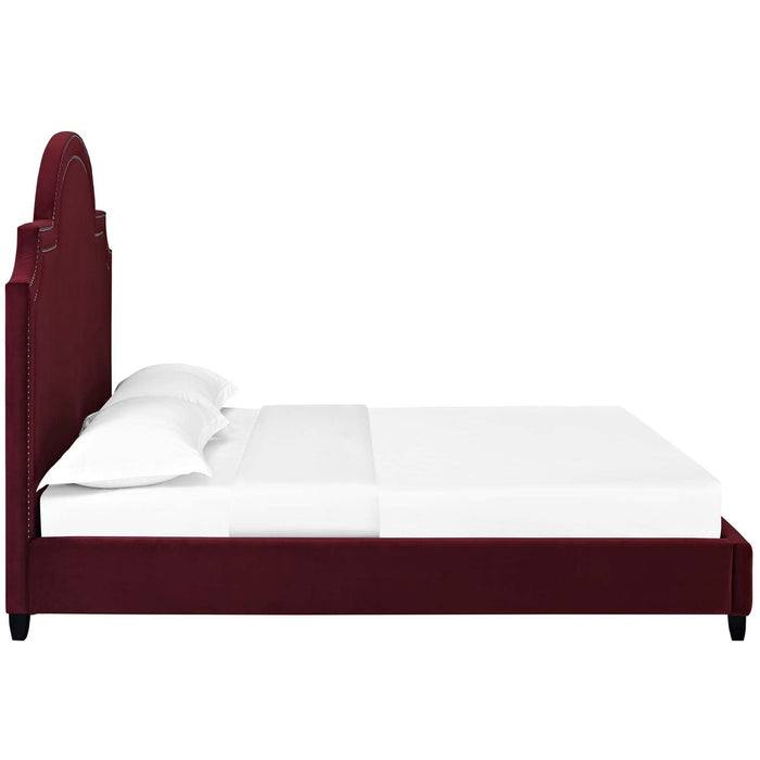 Primrose Performance Velvet Platform Bed