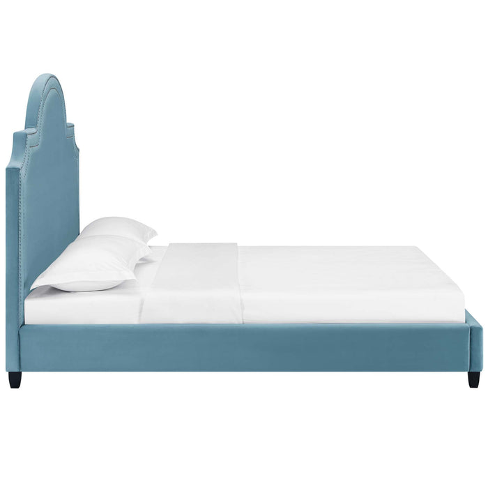 Primrose Performance Velvet Platform Bed