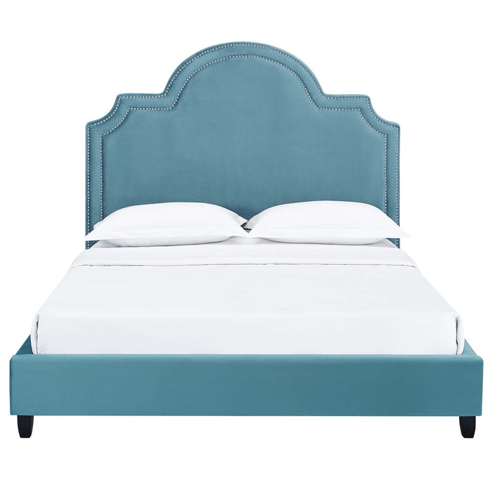 Primrose Performance Velvet Platform Bed