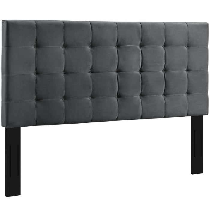 Paisley Tufted Upholstered Performance Velvet Headboard