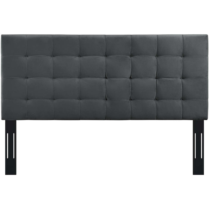 Paisley Tufted Upholstered Performance Velvet Headboard