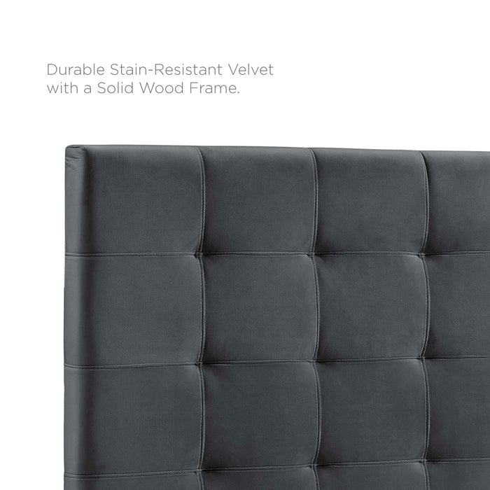 Paisley Tufted Upholstered Performance Velvet Headboard