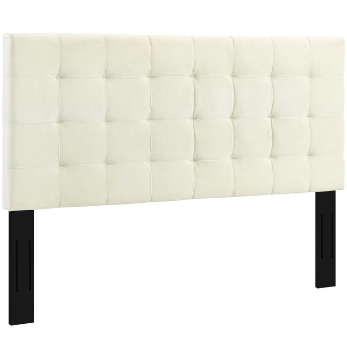 Paisley Tufted Upholstered Performance Velvet Headboard