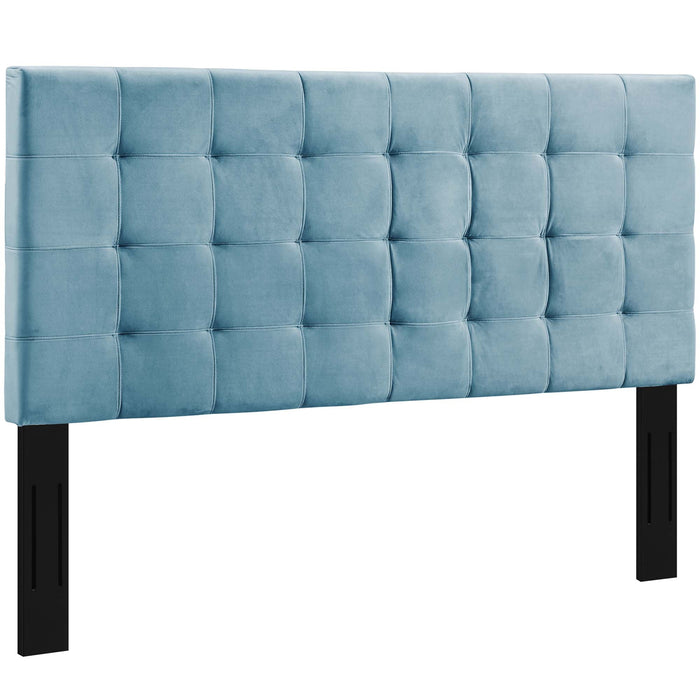 Paisley Tufted Upholstered Performance Velvet Headboard