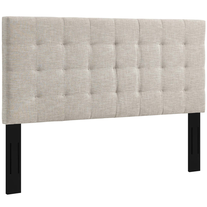 Paisley Tufted Upholstered Linen Fabric Headboard