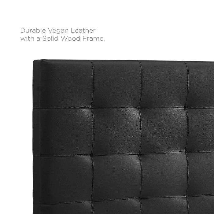 Paisley Tufted Upholstered Faux Leather Headboard