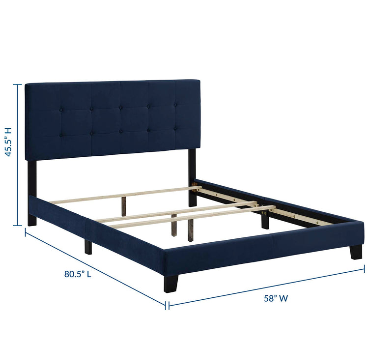 Amira Performance Velvet Bed