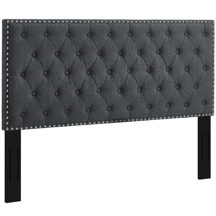 Helena Tufted Upholstered Linen Fabric Headboard