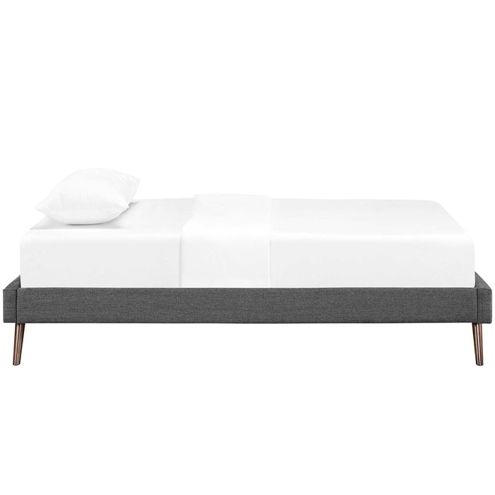 Loryn Fabric Bed Frame with Round Splayed Legs