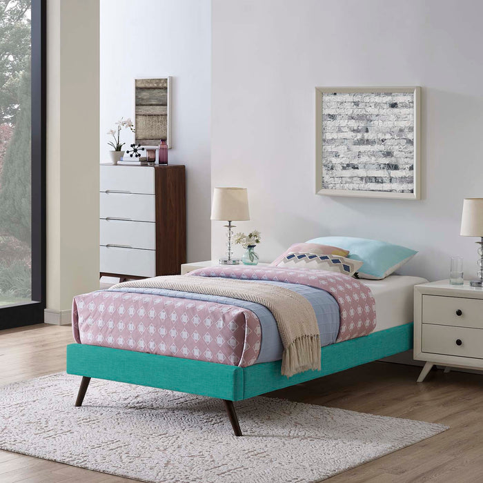 Loryn Fabric Bed Frame with Round Splayed Legs