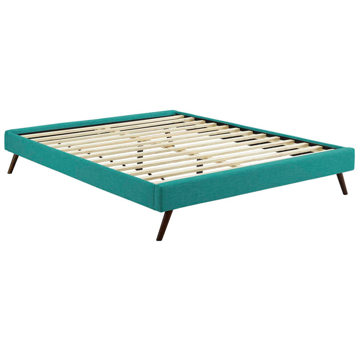 Loryn Fabric Bed Frame with Round Splayed Legs