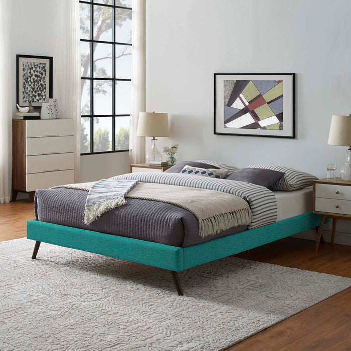 Loryn Fabric Bed Frame with Round Splayed Legs