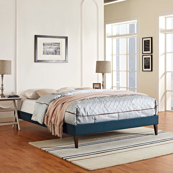 Tessie Fabric Bed Frame with Squared Tapered Legs