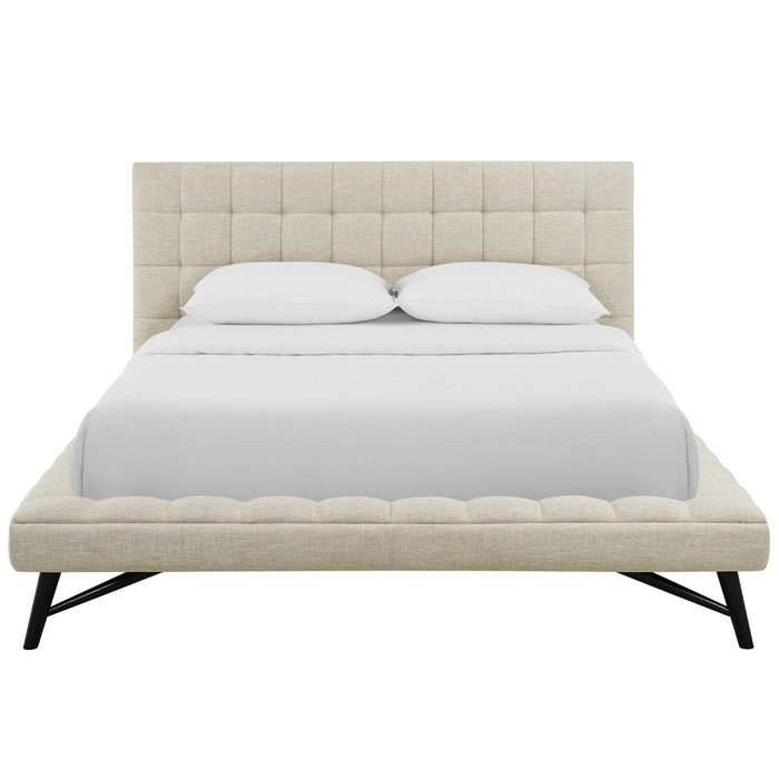 Julia Biscuit Tufted Performance Velvet Platform Bed